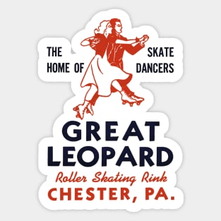 Vintage Roller Skating Chester Pennsylvania Sticker